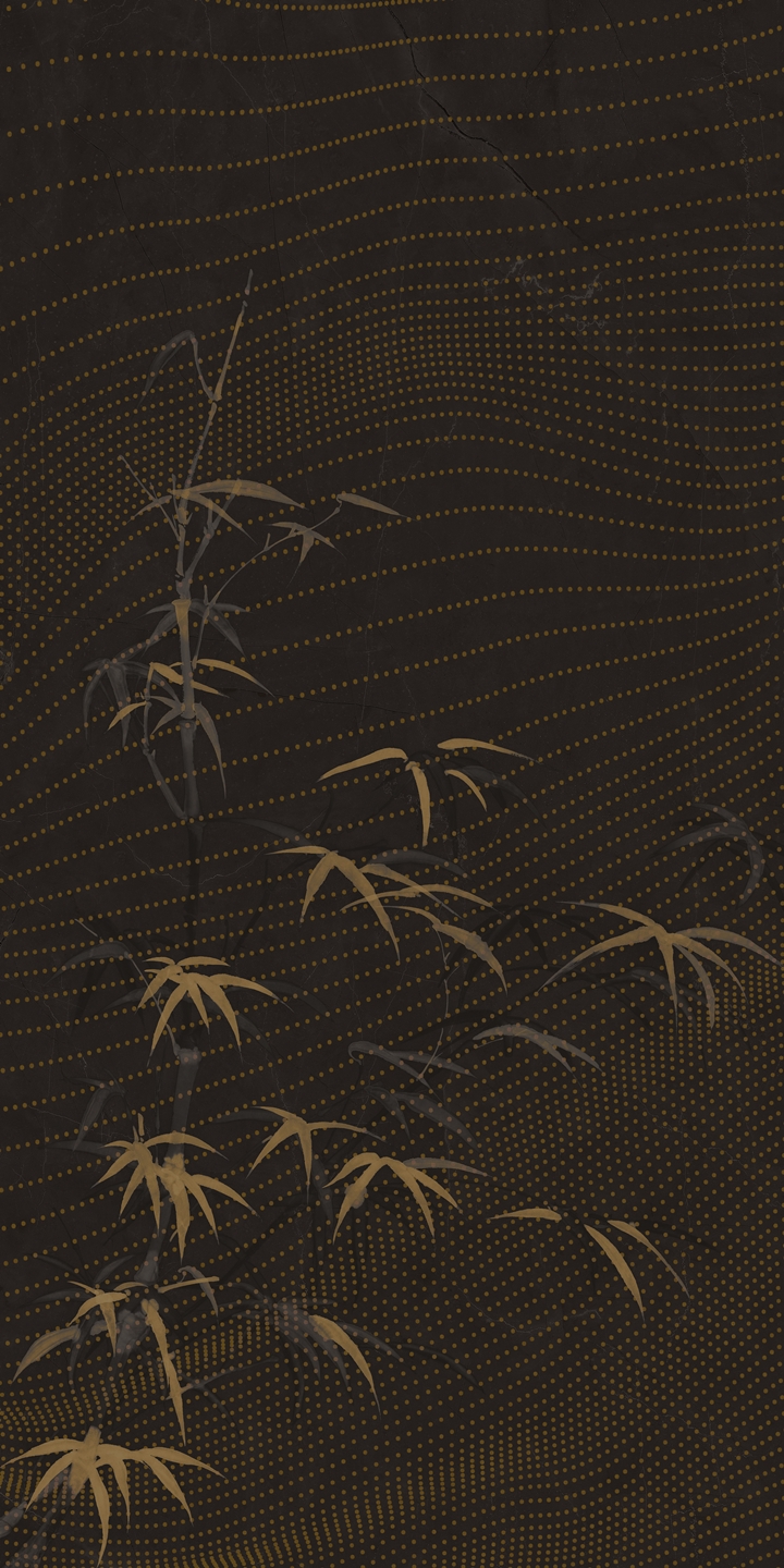 HJ9L2412019月夜竹影（亮光，3片連紋）